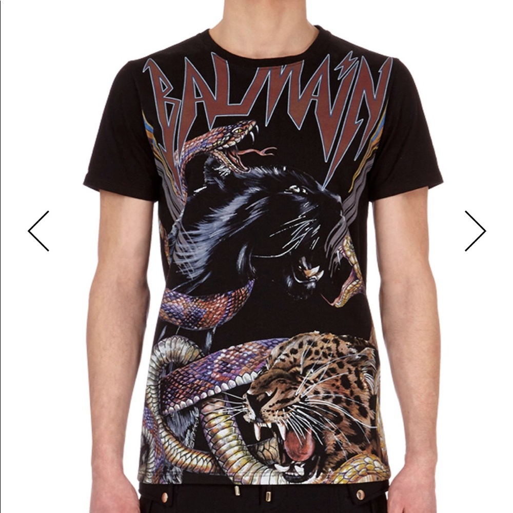 Balmain Jaguar & Snake Logo T-Shirt Men’s
